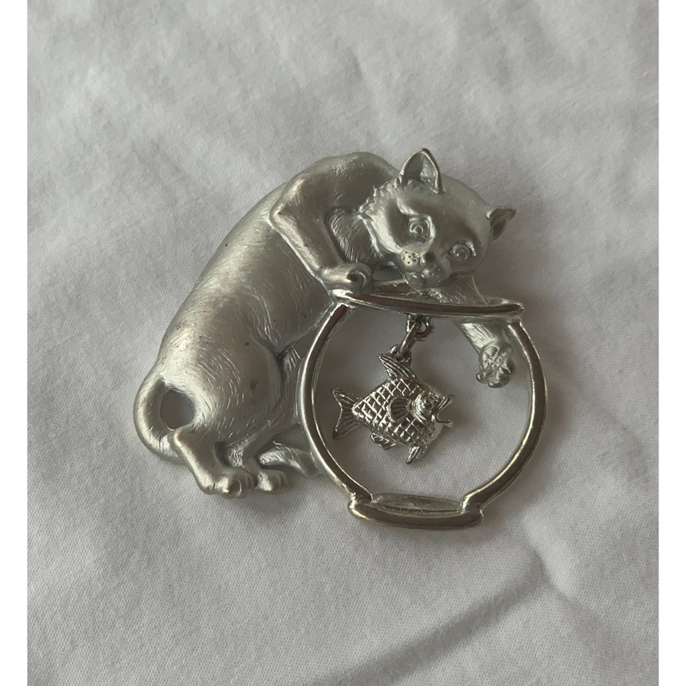 💍💫 Cat and fish brooch